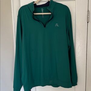 Green Rhoback Performance Quarter-Zip Pullover